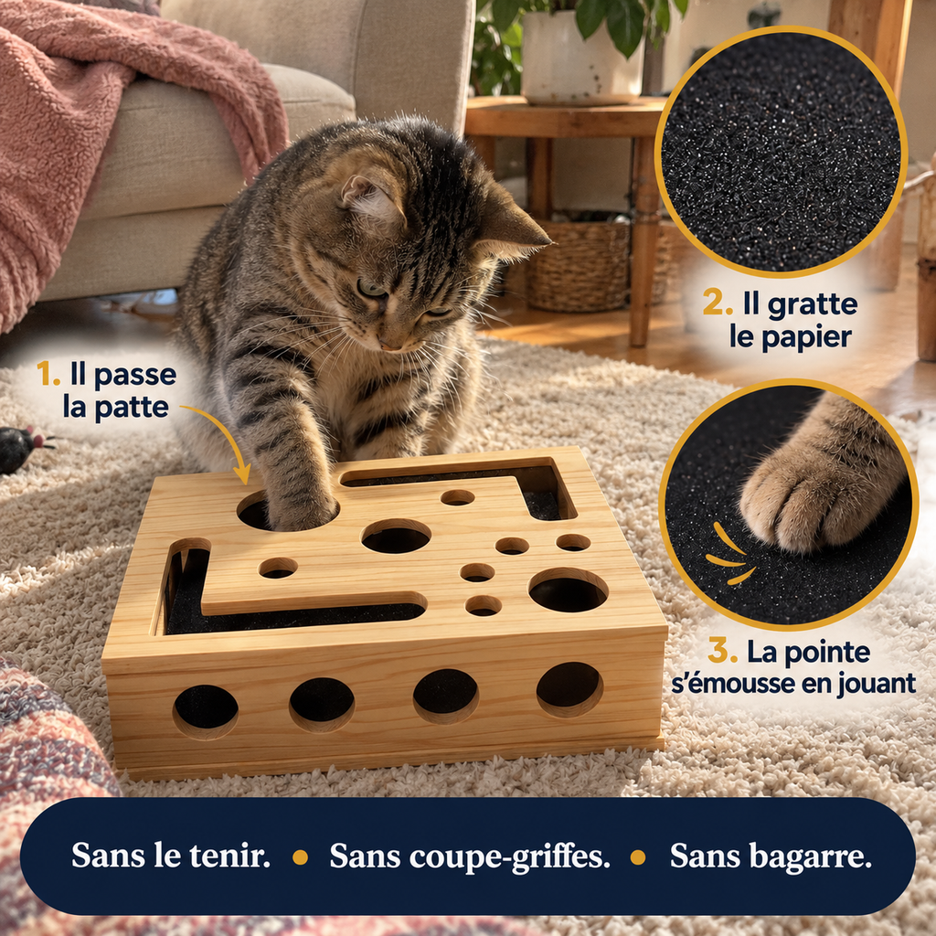 Boîte lime-griffes pour chat | Griffou